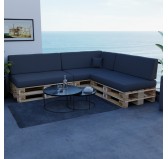 Pallet Garden Side Cushion Water-Resistant 60x40x20/10 Anthracite