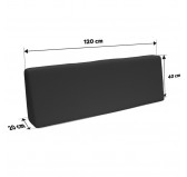 Set of 6 Garden Cushions Water-Resistant 120x80 + 120x40 Anthracite
