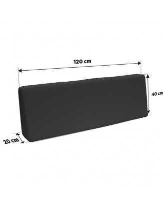 Set of 6 Garden Cushions Water-Resistant 120x80 + 120x40 Anthracite