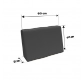Set of 6 Garden Cushions Water-Resistant 120x80 + 120x40 Anthracite
