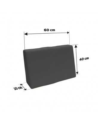 Set of 6 Garden Cushions Water-Resistant 120x80 + 120x40 Anthracite