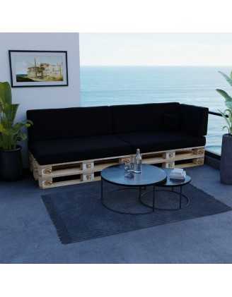 Pallet Garden Seat Cushion Water-Resistant 120x80x15 Black