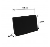 Set of 8 Garden Cushions Water-Resistant 120x80 + 120x40 Black