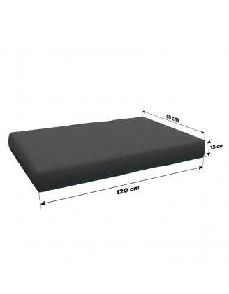 Pallet Garden Seat Cushion 120x80x15 Anthracite