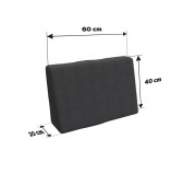 Set of 6 Garden Cushions 120x80 + 120x40 Anthracite