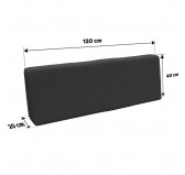 Pallet Garden Backrest Cushion 120x40x20/10 Anthracite
