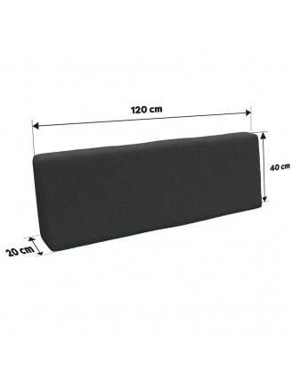Pallet Garden Backrest Cushion 120x40x20/10 Anthracite