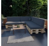 Pallet Garden Backrest Cushion 120x40x20/10 Anthracite