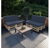 Pallet Garden Backrest Cushion 120x40x20/10 Anthracite