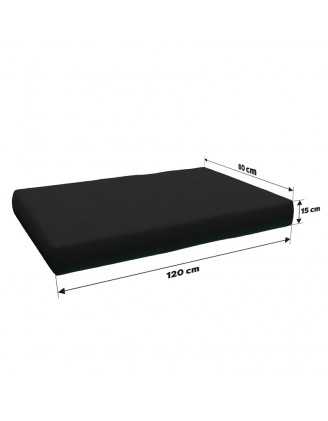 Pallet Garden Seat Cushion 120x80x15 Black