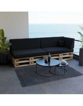 Pallet Garden Backrest Cushion 120x40x20/10 Black
