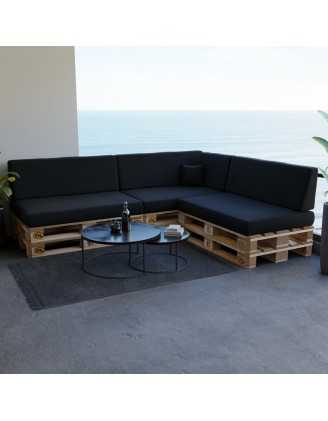 Pallet Garden Backrest Cushion 120x40x20/10 Black