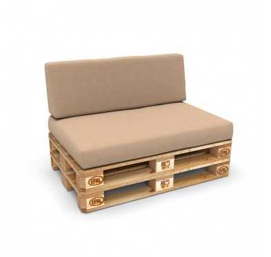 Set of 2 Garden Cushions 120x80 + 120x40 Beige