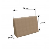 Set of 8 Garden Cushions 120x80 + 120x40 Beige