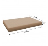 Set of 8 Garden Cushions 120x80 + 120x40 Beige