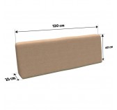 Set of 8 Garden Cushions 120x80 + 120x40 Beige