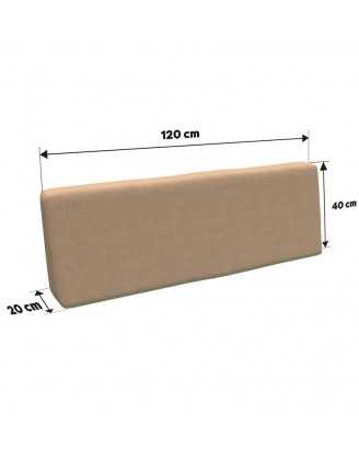 Set of 8 Garden Cushions 120x80 + 120x40 Beige