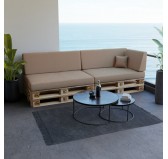 Pallet Garden Backrest Cushion 120x40x20/10 Beige
