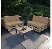 Pallet Garden Backrest Cushion 120x40x20/10 Beige