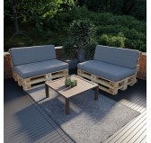 Pallet Garden Seat Cushion 120x80x15 Grey