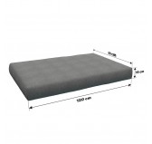Set of 8 Garden Cushions 120x80 + 120x40 Grey