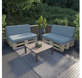 Pallet Garden Seat Cushion 120x80x15 Blue