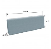 Pallet Garden Backrest Cushion 120x40x20/10 Blue