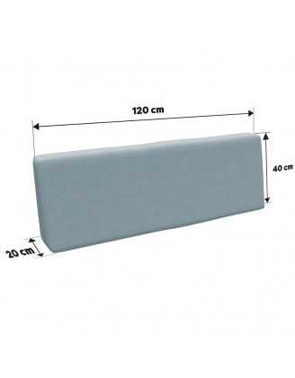 Pallet Garden Backrest Cushion 120x40x20/10 Blue