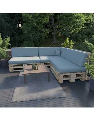Pallet Garden Backrest Cushion 120x40x20/10 Blue