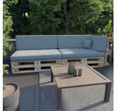 Pallet Garden Backrest Cushion 120x40x20/10 Blue
