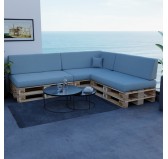 Pallet Garden Side Cushion 60x40x20/10 Blue