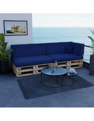 Pallet Garden Backrest Cushion 120x40x20/10 Dark Blue