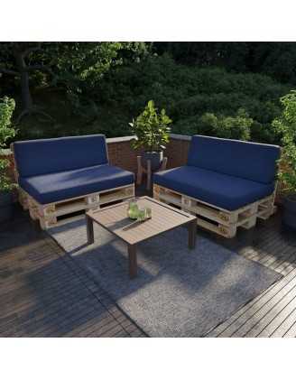 Pallet Garden Backrest Cushion 120x40x20/10 Dark Blue