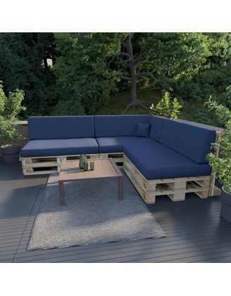 Pallet Garden Backrest Cushion 120x40x20/10 Dark Blue