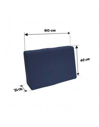 Pallet Garden Side Cushion 60x40x20/10 Dark Blue