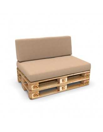 Set of 2 Pallet Cushion Covers – 120x80 cm & 120x40 cm, Beige