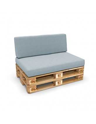 Set of 2 Pallet Cushion Covers – 120x80 cm & 120x40 cm, Blue
