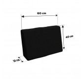 Pallet Side Cushion Cover 60x40 cm, Black