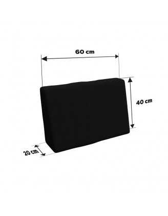 Pallet Side Cushion Cover 60x40 cm, Black