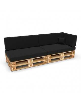 Pallet Side Cushion Cover 60x40 cm, Black