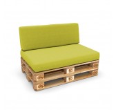 Set of 2 Pallet Cushion Covers – 120x80 cm & 120x40 cm, Lime