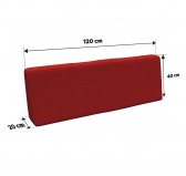 Pallet Backrest Cushion Cover 120x40 cm, Red