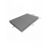 Foldable Mattress Guest Bed Camping Travel 120x195x15 Grey