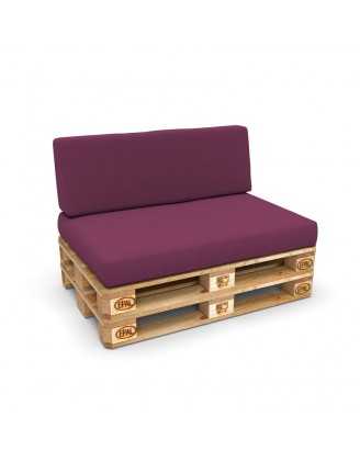 Set of 2 Pallet Cushion Covers – 120x80 cm & 120x40 cm, Violet