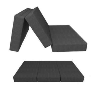 Foldable Mattress Guest Bed Camping Travel 120x195x15 Anthracite