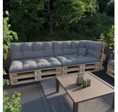 Decorative Cushion for Pallet Sofa and Garden Furniture, 40x40 cm, Grey Decorative Cushion for Pallet Sofa and Garden Furniture, 40x40 cm, Grey
