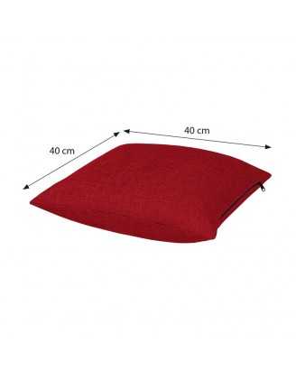 Decorative Cushion for Pallet Sofa and Outdoor Furniture, 40x40 cm, Red