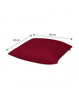 Decorative Cushion for Pallet Sofa and Outdoor Furniture, 40x40 cm, Burgundy