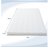 Mattress Topper H3 90x190x5 cm