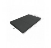 Foldable Mattress Guest Bed Camping Travel Waterproof 120x195x15 Anthracite